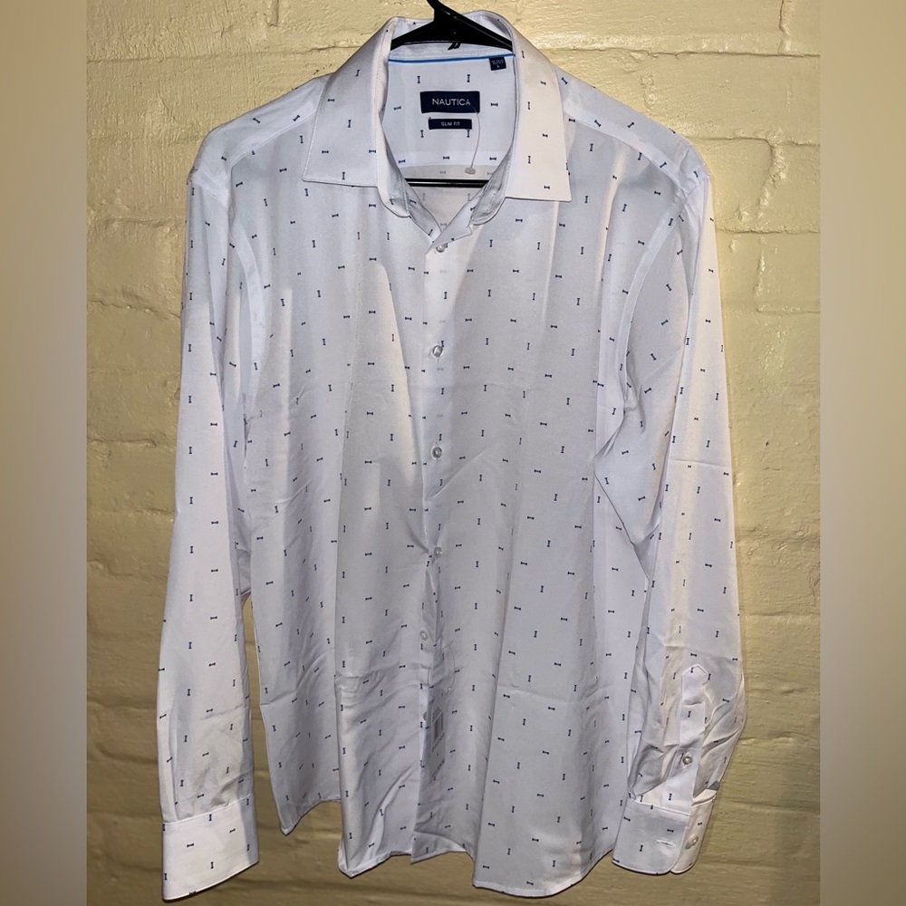 Nautical Button Down Dress Shirt